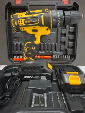 Baru d.we bor cordless batere lithium brushless impact electric drill