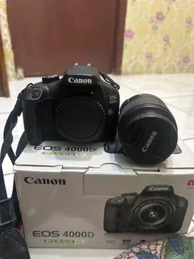 Di jual canon 4000d full seat dengan lensa macro18-55
