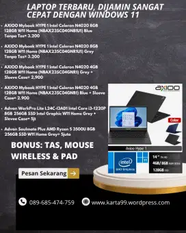 Laptop terbaru, dijamin sangat cepat dengan windows 11