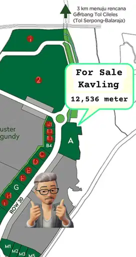 DIJUAL LAHAN 1,2 HEKTAR LOKASI PINGGIR JALAN RAYA DEKAT FUTURES TOL