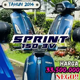Piaggio Vespa SPRINT 150 3V Tahun 2014 Warna Biru Navy VERY GOOD