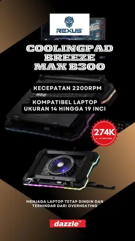 Cooling Laptop rexus breeze Max B300