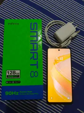 JUAL HP INFINIX SMART 8 NO MINUS, FULLSET, SIAP PAKAI