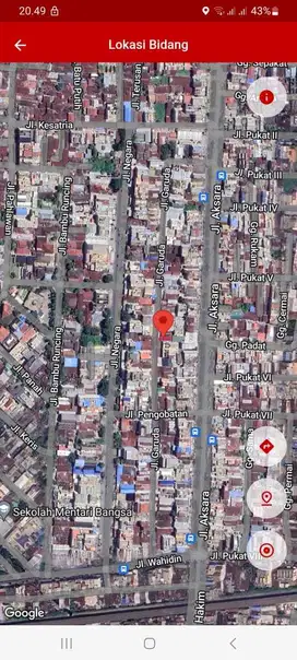 Rumah Jl Garuda (Wahidin/Negara) 2Lantai siap huni SHM Jual Murah