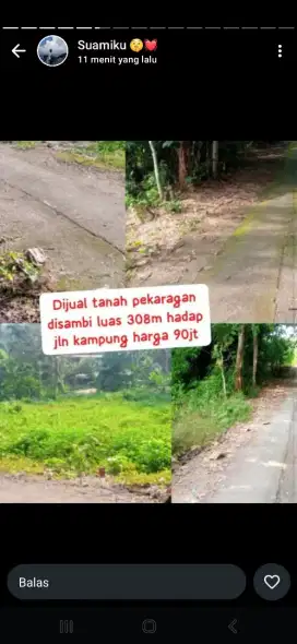 Dijual tanah pekarangan di sambi deket bandara dan waduk cengklik