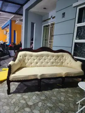 Servis kursi jati gantikulit/tambah busa/ganti karet