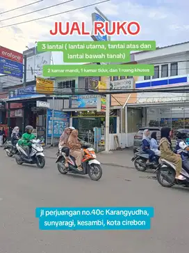 Dijual Cepat Ruko Lokasi Strategis – Pinggir Jalan  Cocok Usaha/Kantor