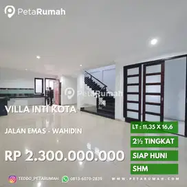Dijual villa cantik inti kota jalan emas daerah asia dan wahidin