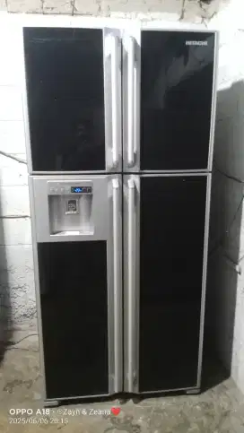 KULKAS HITACHI 4PINTU SECOND RASA BARU