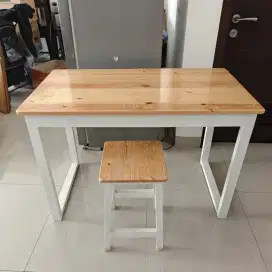Meja makan cafe dan kursi 1 buah