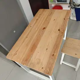 Meja makan cafe dan kursi 1 buah