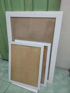 Bingkai Foto Ukuran 12R 20R Kaca Putih Minimalis Rumah Kosan Kontrakan