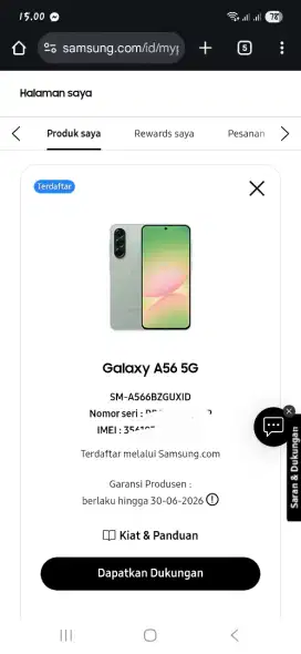 Samsung A56 RAM 12 internal 256