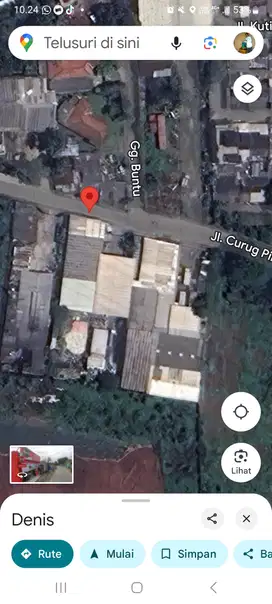 Dijual tanah dan gudang di Desa cukanggalih Curug Kab Tangerang