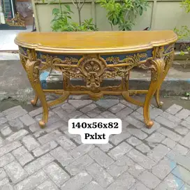 Meja konsul kayu bkn besi
