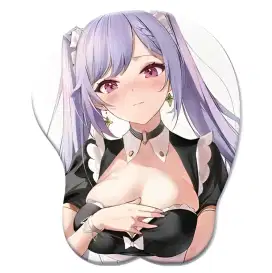 Mousepad Keqing Cat Girl Sexy Genshin Impact Tatakan Silicone Mouse