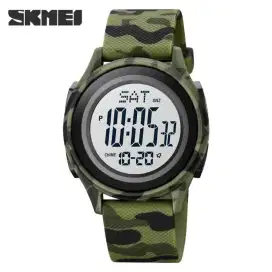 JAM TANGAN DIGITAL PRIA SKMEI 1893 ORIGINAL HIJAU LORENG WATERPROOF