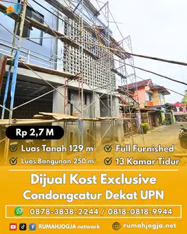 Kost Eksklusif Baru Dijual Dekat Kampus UPN dan Mall Pakuwon Jogja