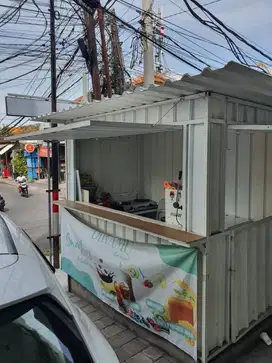 Booth Container 250x150 atap UPVC double layer Adem