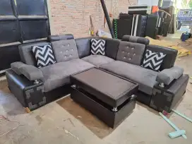 Sofa L buaya murah