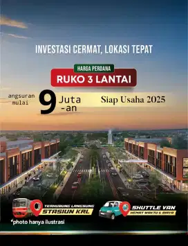 Ruko di jalan utama perumahan metland cibitung