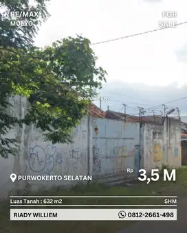 Dijual Gudang Pagar penuh Area Purwokerto Selatan