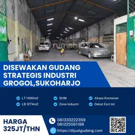 Disewa gudang lokasi grogol  luas 1400m BU!