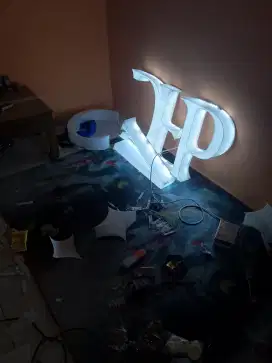 Neon box lampu led huruf timbul termurah