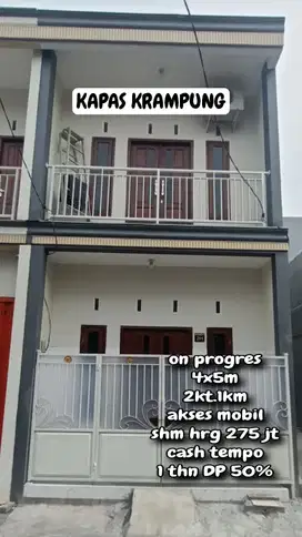 RUMAH KAPAS KRAMPUNG HARGA 275JT
