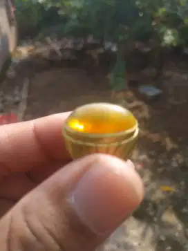 Batu cincin cat eye asli jenis pandan solar api menyala keren