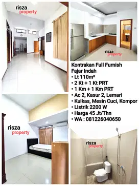 Kontrakan Furnish Area Fajar Indah, Dekat Manahan, Sumber, Pintu Tol