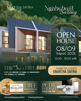 RUMAH DP 0 + FREE ALL BIAYA! Hanya di Perum AMARTHA SAFIRA Sidoarjo
