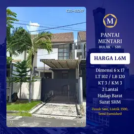 Rumah Murah Pantai Mentari Bulak Surabaya Timur Tusuk Sate SemiFurnish