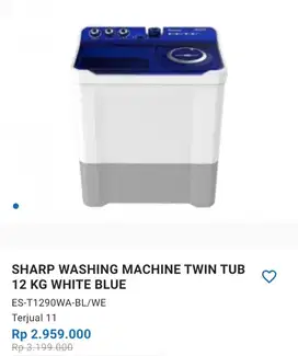 SHARP MESIN CUCI TWIN TUBE 12KG
