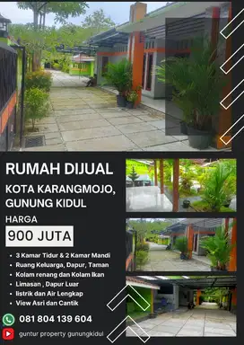 Jual Rumah Murah Spesial di Kota Karangmojo Gunung Kidul