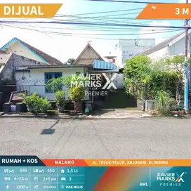 Dijual Rumah + Kos Dekat Berbagai Kampus di Jl Teluk-teluk Malang