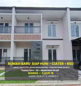 DIJUAL RUMAH DI TOWNHOUSE NEMPEL BSD DEKAT TOL DI CIATER BSD