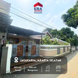 DIJUAL RUMAH 2 LANTAI di JAGAKARSA di LINGKUNGAN ASRI dan BEBAS BANJIR
