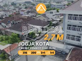 Jual Rumah Kota Jogja 2 Menit Kantor Walikota Paling BU Hitung Tanah