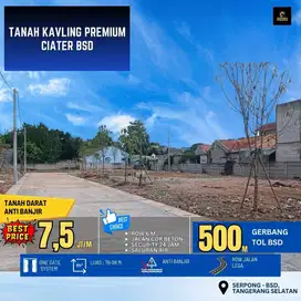 Tanah kavling siap bangun ciater serpong 5 menit ke stasiun rawa buntu