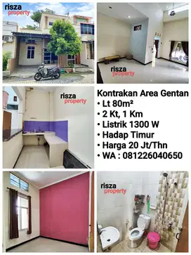 Sewa Rumah Area Gentan, Dekat Laweyan, Purwosari, Solo Baru