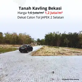 Dekat Wisata Kampoeng Kita. Kavling SHM 1 Jutaan Bekasi Cicil 12x