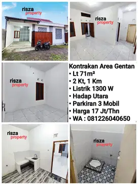 Sewa Rumah Area Gentan Dapat Pojokan Bisa Parkir 3 Mobil,Dekat Laweyan