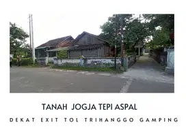 Dekat Exit Tol Trihanggo, Tanah SHM Jogja, Tepi Aspal
