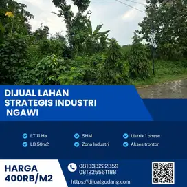 Dijual lahan industri lokasi Ngawi strategis Luas 11 Ha, Harga Murah!