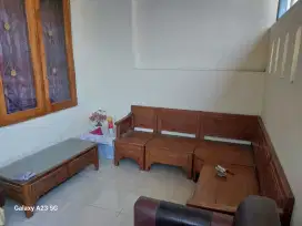 Dijual kursi L set kayu jati