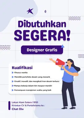 Lowongan Pekerjaan desainer grafis