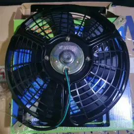 Extra Fan Kipas Ac mobil radiator Rangka Besi 12v 10” inch inches