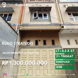Dijual ruko strategis jalan bambu 2 a daerah sutomo ujung krakatau