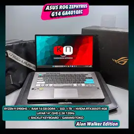 Asus Rog Zephyrus G14 GA401QEC Ryzen 9 5900HS RTX3050Ti Ram16GB Ssd1TB